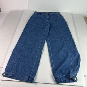 American Eagle Jeans Womens 30x29* Mid Rise Wide Leg Trousers Blue Denim Tag 4 R